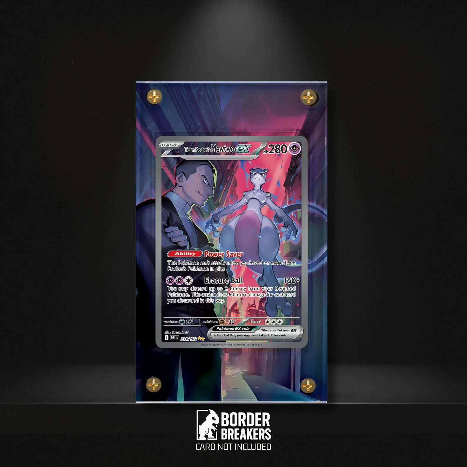 MewTwo Ex 231/182 Pokémon Extended Art Display Case