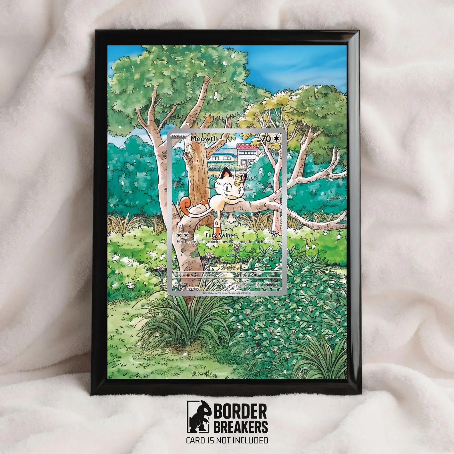 106/094 Meowth Pokemon Extended Art Frame - Phantasmal Flames - 5x7