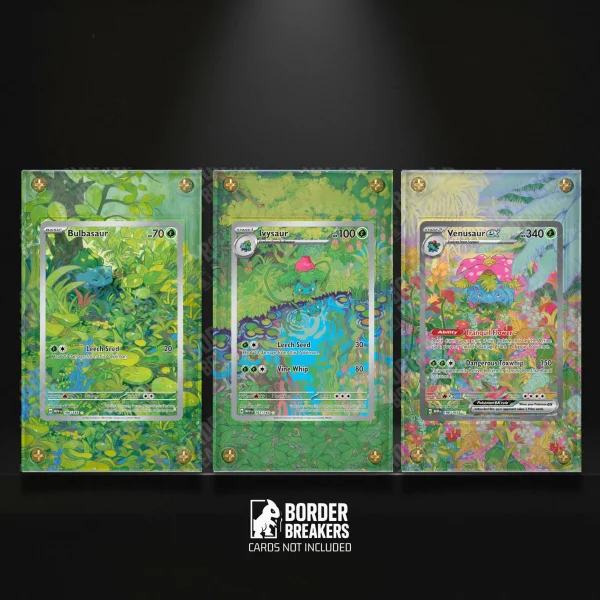 3x 151 Pokemon Card Extended Artwork Cases Bundle Bulbasaur Evolutions