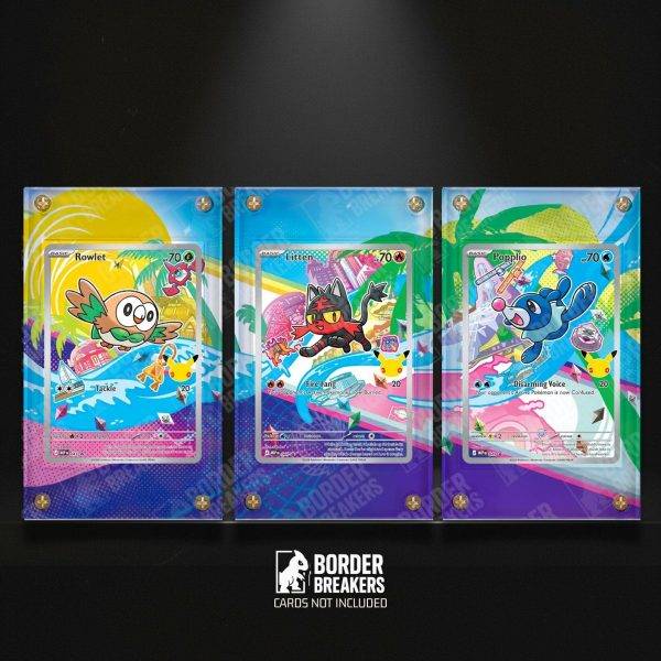 Rowlet Litten Popplio First Partner Illustration 30th Collection